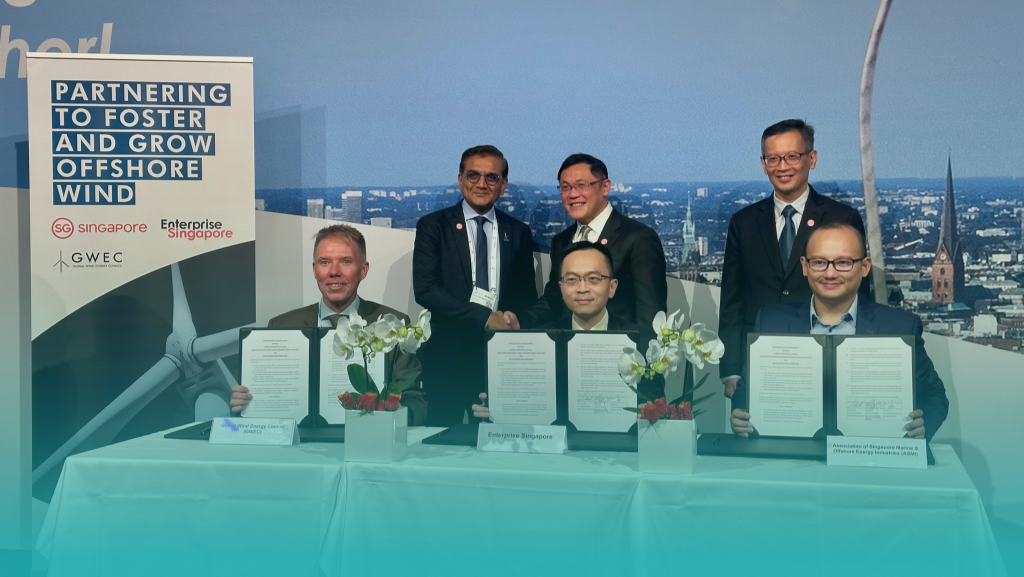 Singapore steps up participation in global offshore wind development with new partnership to catalyse project and innovation opportunities